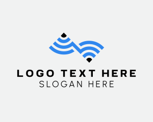 Upload - Wifi Internet Connection logo design