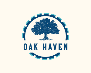 Oak - Oak Tree Saw logo design