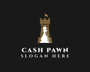 Pawn - Castle Chess Pawn logo design