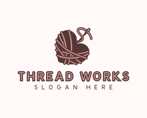 Thread - Heart Needle Thread logo design
