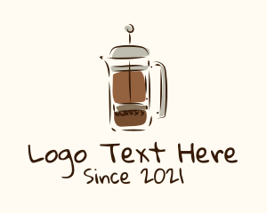 Coffee Maker - Coffee Press Appliance logo design