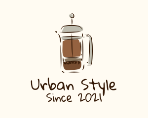 Brewed Coffee - Coffee Press Appliance logo design