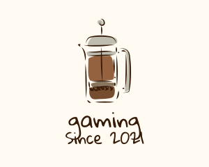 Caffeine - Coffee Press Appliance logo design