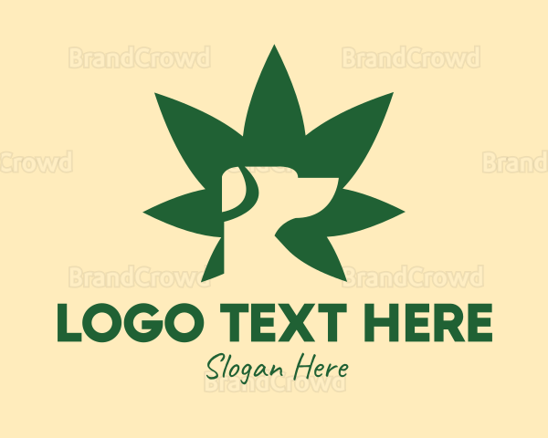 Green Dog Cannabis Leaf Logo