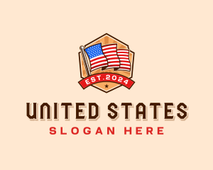 American Patriotic Flag logo design