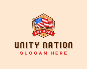 American Patriotic Flag logo design