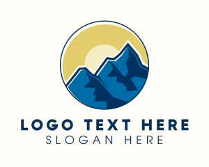 Trekking - Himalayas Mountain Range logo design