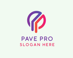 Modern Letter P  logo design