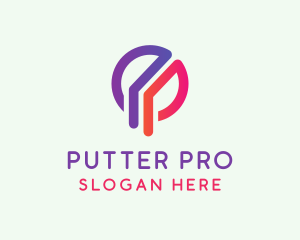 Modern Letter P  logo design