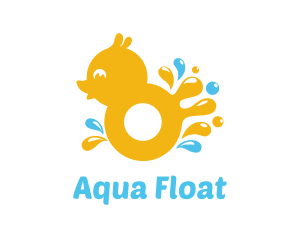 Floating - Splash Rubber Ducky logo design