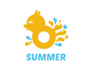 Splash Rubber Ducky logo design