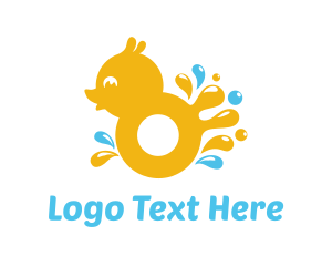 Floating - Splash Rubber Ducky logo design