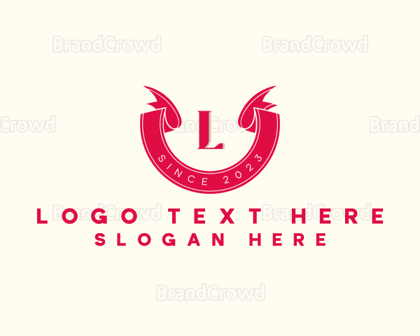 Red Ribbon Lettermark Logo