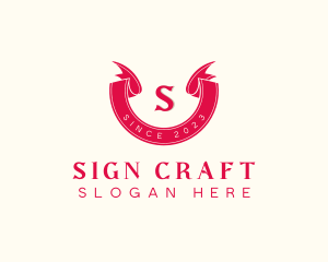 Red Ribbon Craft logo design