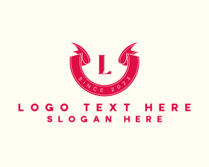 General - Red Ribbon Lettermark logo design