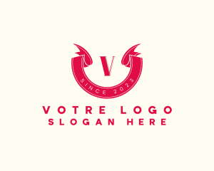 Instagram - Red Ribbon Lettermark logo design
