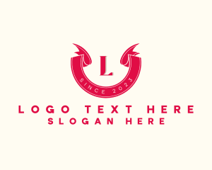 Top - Red Ribbon Lettermark logo design