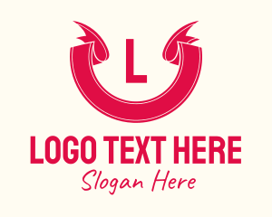 Gift Store - Red Ribbon Letter logo design