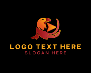 Vlog - Eagle Play Button logo design
