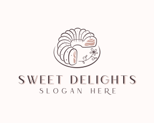 Bundt Cake Dessert logo design