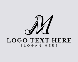 Old School - Generic Brand Letter M logo design