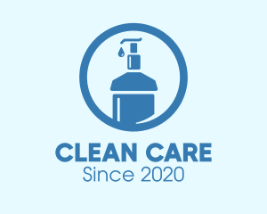 Hygienic - Blue Round Liquid Sanitizer logo design