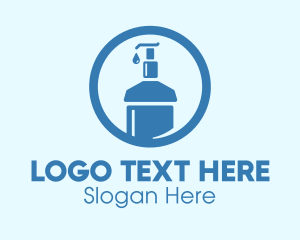 Blue Round Liquid Sanitizer Logo