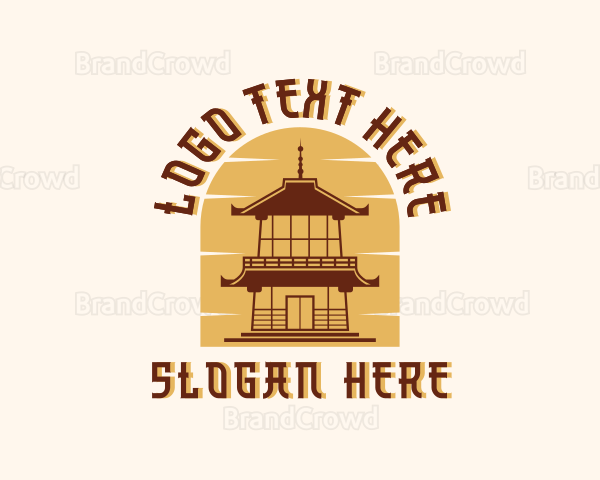 Asian Pagoda Tower Logo