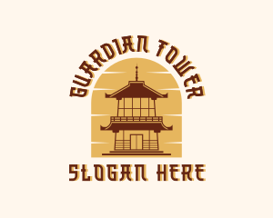 Asian Pagoda Tower logo design