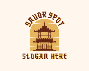 Asian Pagoda Tower logo design