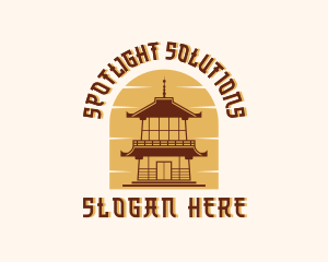 Asian Pagoda Tower logo design