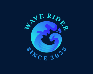 Surfing - Surfing Ocean Wave logo design