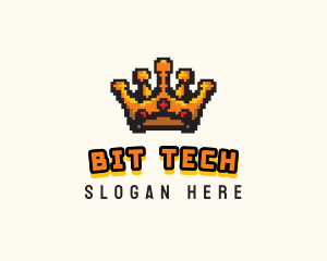 Pixel Royal Crown logo design