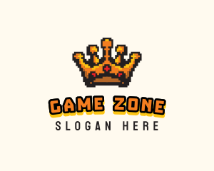 Pixel Royal Crown logo design