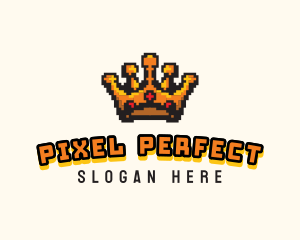 Pixel Royal Crown logo design