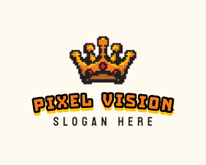 Pixel Royal Crown logo design