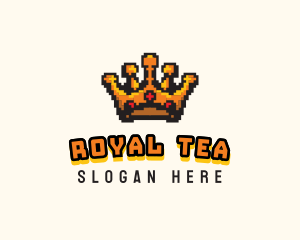 Pixel Royal Crown logo design