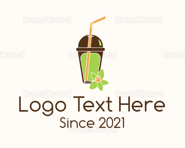 Floral Juice Drink Logo