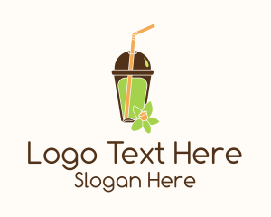 Floral Juice Drink Logo