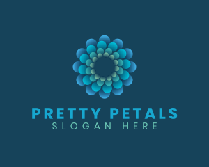 Circle Flower Petals Media logo design