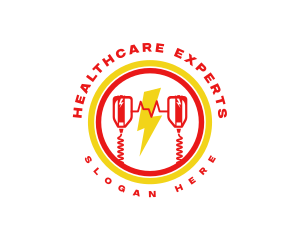 Medical Defibrillator Hospital logo design