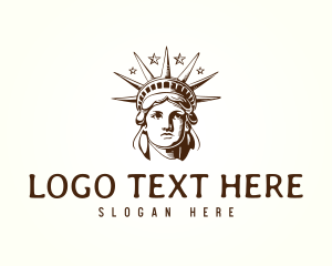 Antique - Vintage Statue of Liberty logo design