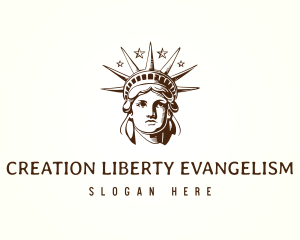 Vintage Statue of Liberty logo design