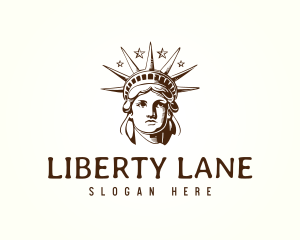 Vintage Statue of Liberty logo design