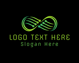 Ligature - Circuit Tech Startup Ampersand logo design