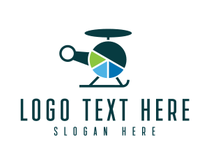 Statistics - Statistics Chart Helicopter logo design