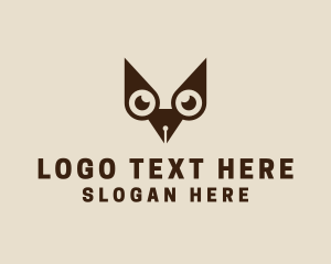 Calligrapher - Owl Writer Pen logo design