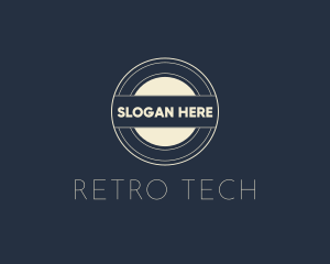 Retro Round Business logo design