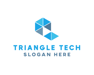 Triangle - Abstract Blue Triangles logo design