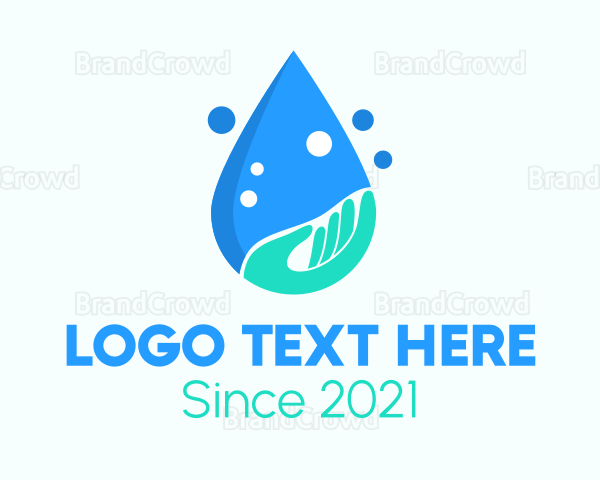 Hand Wash Droplet Logo